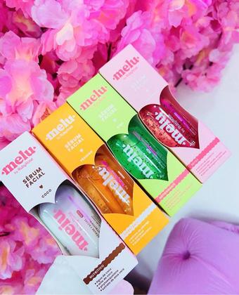 Imagem de Kit limpeza de pele skincare Para Cuidados Da Pele Melu Ruby Rose Presente