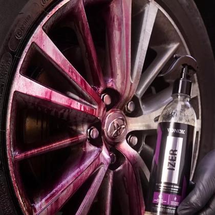 Imagem de Kit Limpeza de Rodas Pneu Aros Carro Moto Caminhão Pincel Delet Spray Limpador Izer Descontaminante Vonixx