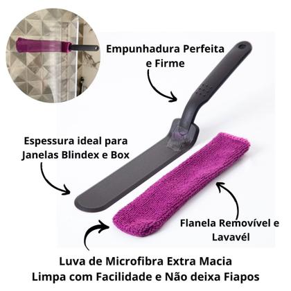 Imagem de Kit Limpeza de Vãos Ákora Limpa Box e Blindex Limpador De Transpasse Vidro Limpo Por Inteiro