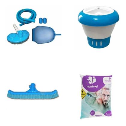 Imagem de Kit Limpeza E Aspirador  Para Piscinas Intex