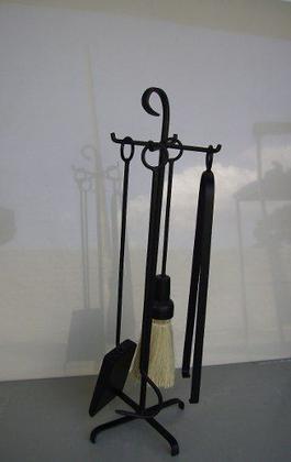 Imagem de Kit Limpeza Ferramentas , Acessorios P/ Limpeza de Lareira Ferro Preto Pequeno