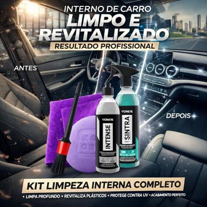 Imagem de Kit Limpeza Interna Automotiva Sintra Fast + Intense Vonixx