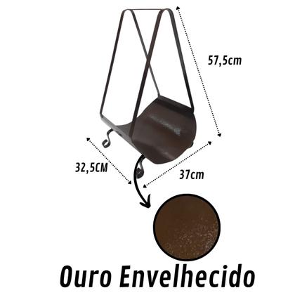 Imagem de Kit Limpeza Lareira com Acessórios e Porta Lenha Cesto