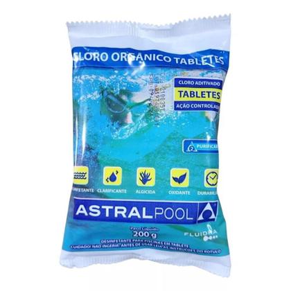 Imagem de Kit Limpeza Para Piscina Com Clarificante Líquido 1 Litro Mais 5 Pastilha De Cloro