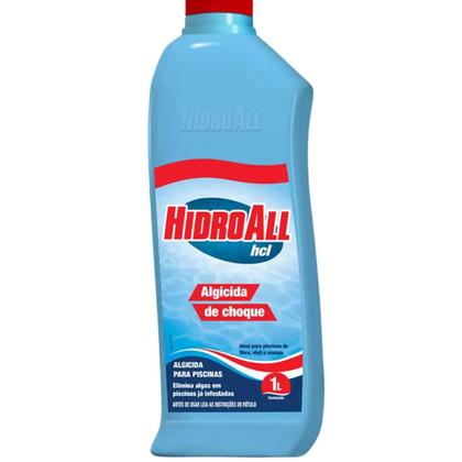 Imagem de Kit Limpeza Para Piscinas Com Limpa Bordas Algicida Choque E Clarificante Floculante