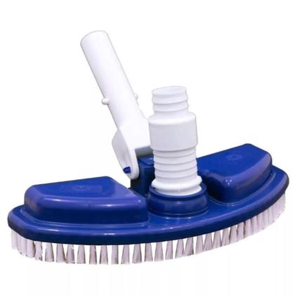 Imagem de Kit Limpeza Piscina Aspirador Mangueira Clorador Mangueira Flutuante Adaptador Ponteira Escova Curva