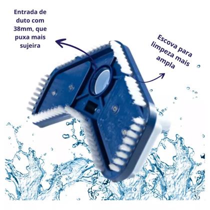 Imagem de Kit Limpeza Piscina Aspirador Peneira Mangueira 4m