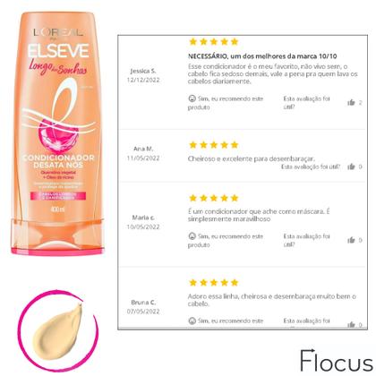 Imagem de Kit Linha Completa Longo dos Sonhos Elseve Loréal Paris 4 itens 400 ML Creme Repara os ultimos 3 cm