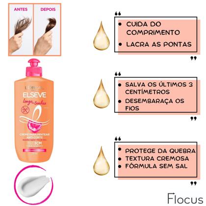 Imagem de Kit Linha Completa Longo dos Sonhos Elseve Loréal Paris 4 itens 400 ML Creme Repara os ultimos 3 cm