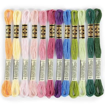 Imagem de Kit Linha DMC Mouliné Spécial 24 Cores - Cores Florais