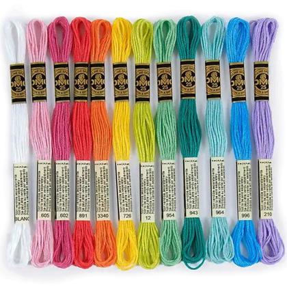 Imagem de Kit Linha DMC Mouliné Spécial 24 Cores - Cores Vitaminas