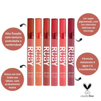 Imagem de Kit lip fix tint ruby kisses 2ml c/6