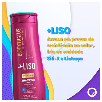 Imagem de Kit +Liso Cabelos Sem Frizz Sh+Cond+Spray - Bio Extratus