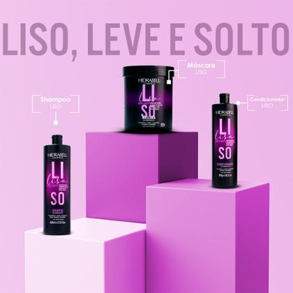 Imagem de Kit liso, leve e solto 800ml Hidrabell Cabelo sem Frizz com Ácido Hialurônico Efeito Liso Duradouro