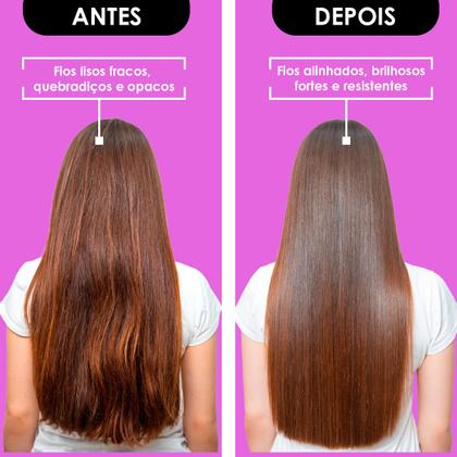 Imagem de Kit liso, leve e solto 800ml Hidrabell Cabelo sem Frizz com Ácido Hialurônico Efeito Liso Duradouro