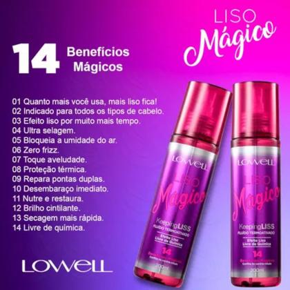 Imagem de Kit Liso Mágico 1 Fluido 200ml 1 Óleo 30ml Lowell