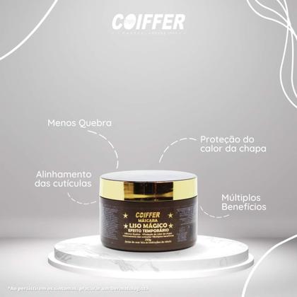 Imagem de Kit Liso Mágico Coiffer Hidratação e Efeito Liso temporário 3 unid.