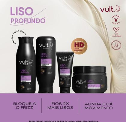 Imagem de Kit Liso Profundo Shampoo + Condicionador + Máscara + Creme Defrizante - Vult