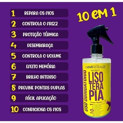 Imagem de Kit Lisoterapia - Protetor Térmico + Máscara + Shampoo e Condicionador