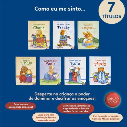 Imagem de Kit Livro Como Eu Me Sinto Coleção C/ 7 Livros Treina As Emoções - CAPA DURA