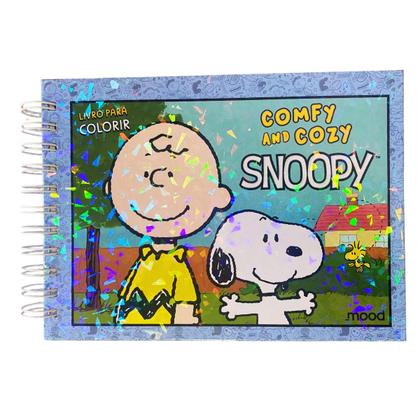 Imagem de KIT Livro de colorir Comfy and Cozy do Snoopy com jogo de 24 canetas touch ponta dupla Passatempo Ferias