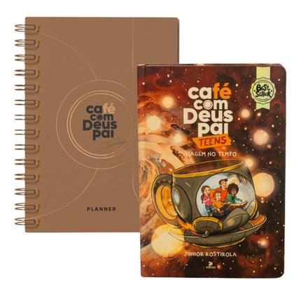 Imagem de KIT Livro Devocional Café com Deus Pai Teens 2025 e Planner Café com Deus pai 2025 Junior Rostirola