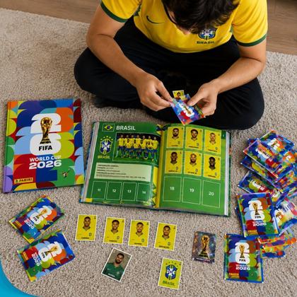 Imagem de Kit Livro Ilustrado Copa Mundo 2026 12 Pacotes De Figurinha Entrega Rapida Colecionavel