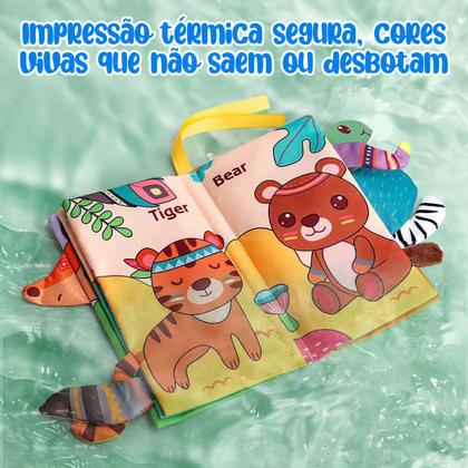 Imagem de Kit Livro Infantil Educativo para Bebês Atividades Montessori Coordenação Sensorial Brinquedo Educativo