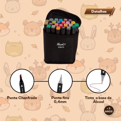 Imagem de Kit Livro Para Colorir Capa Dura Capivara Com 24 Canetinhas