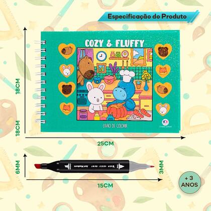 Imagem de Kit Livro Para Colorir Tik Tok Antiestresse 120 Canetinhas