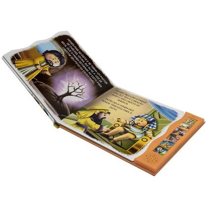 Imagem de Kit Livro Sonoro - Histórias da Bíblia: Moisés + Davi e Golias SBN Crianças Filhos Infantil Desenho História Brincar
