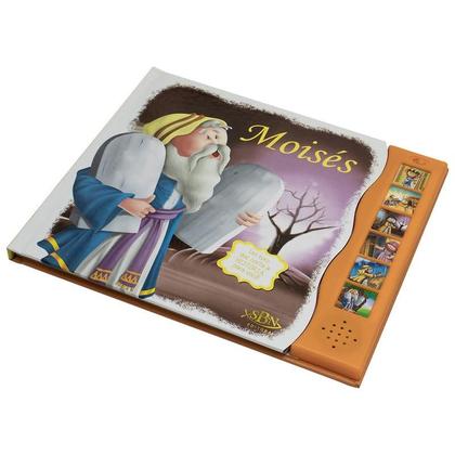 Imagem de Kit Livro Sonoro - Histórias da Bíblia: Moisés + Davi e Golias SBN Crianças Filhos Infantil Desenho História Brincar