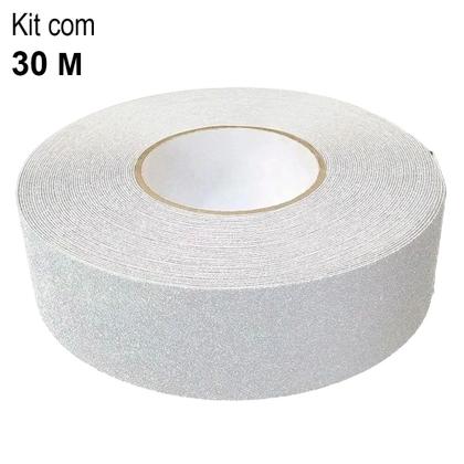Imagem de Kit Lixa Antiderrapante para Escada 5 cm Transparente 30 Metros - THR  