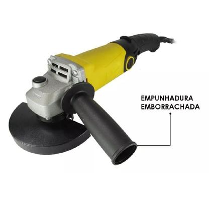 Imagem de Kit Lixadeira Esmerilhadeira 4.1/2 800W + Discos Luva Oculos