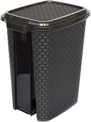 Imagem de Kit Lixeira 7 litros Pedal C/ Tampa Com Dispenser P Sacolas