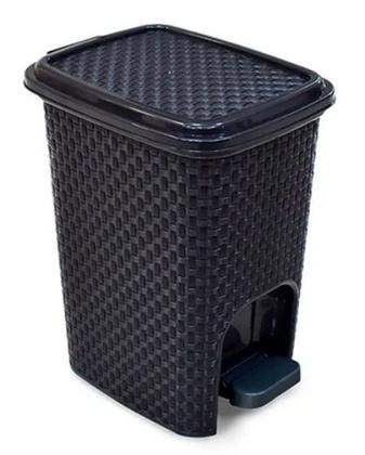 Imagem de Kit Lixeira 7 litros Pedal C/ Tampa Com Dispenser P Sacolas