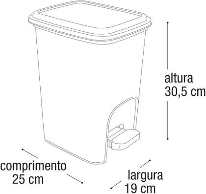 Imagem de Kit Lixeira 7 litros Pedal C/ Tampa Com Dispenser P Sacolas