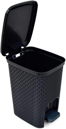 Imagem de Kit Lixeira 7 litros Pedal C/ Tampa Com Dispenser P Sacolas