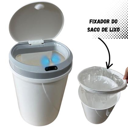 Imagem de Kit Lixeira Inteligente 10 e 12 Litros Automática C/ Sensor