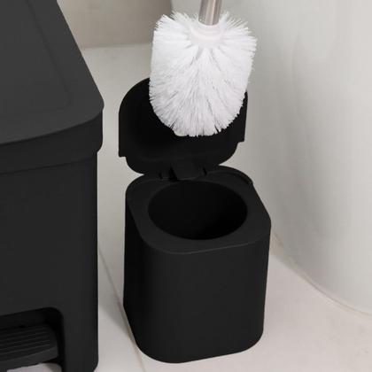 Imagem de Kit Lixeira Ou Trium 6L C/Pedal Para Banheiro+Escova Sanitária