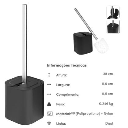 Imagem de Kit Lixeira Ou Trium 6L C/Pedal Para Banheiro+Escova Sanitária