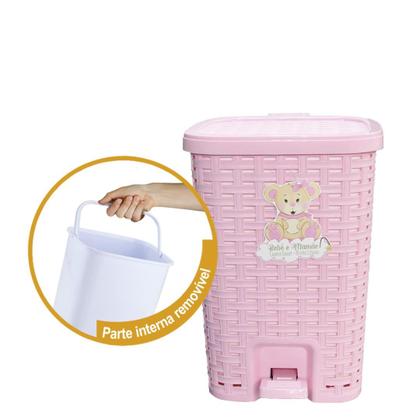 Imagem de Kit Lixeiras De 15L + 6L Rosa Bebê & Mamãe - Monte Libano