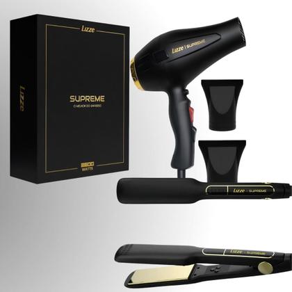 Imagem de Kit Lizze Supreme 220V Secador + Prancha + Leave-In Griffus