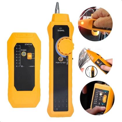 Imagem de Kit Localizador Testador Cabo de Rede Linha micro Scaner de fio portátil +bateria - Bomder