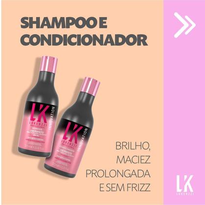 Imagem de Kit Lokenzzi Liso Perfeito Shampoo Cond Masc Leave In Serum