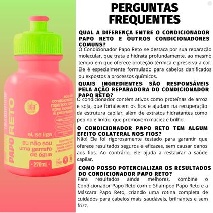 Imagem de Kit Lola From Rio Papo Reto: Shampoo, Condicionador e Máscara 270ml
