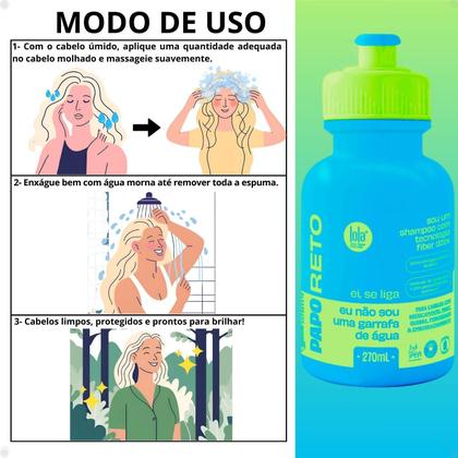 Imagem de Kit Lola From Rio Papo Reto: Shampoo, Condicionador e Máscara 270ml