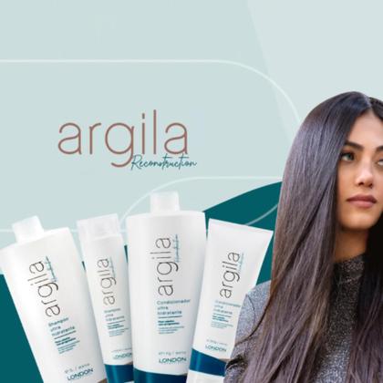 Imagem de Kit London Argila Reconstruction Shampoo, Cond e Mask 