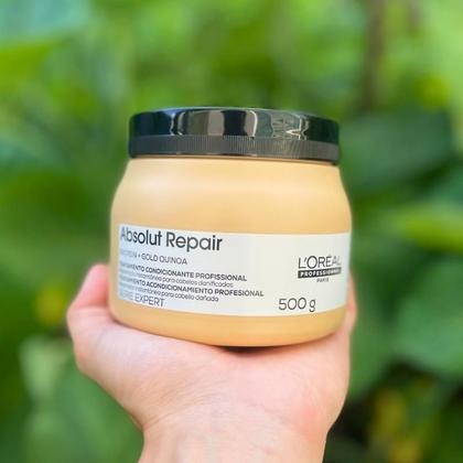 Imagem de Kit Loréal Absolut Repair Gold Quinoa Expert Reconstrutor Profissional Lavatório Salão Shampoo MáscaraLitro