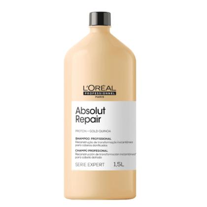 Imagem de Kit loreal absolut repair gold shampoo 1500ml+mascara light 500gr